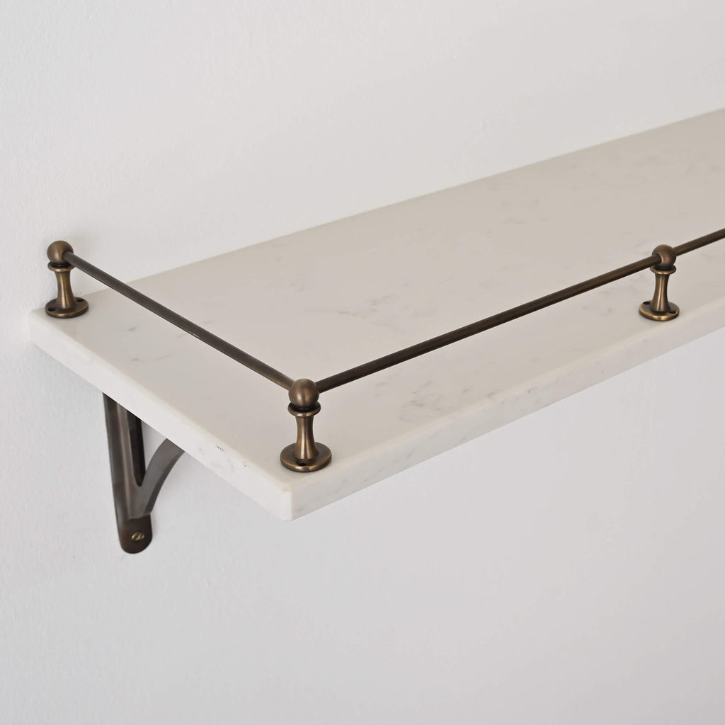 Classic Aged Brass Gallery Shelf Rail-Gallery Rails-Yester Home