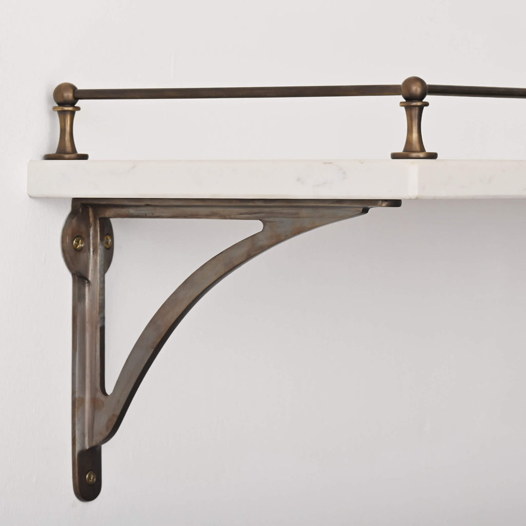 Classic Aged Brass Gallery Shelf Rail-Gallery Rails-Yester Home