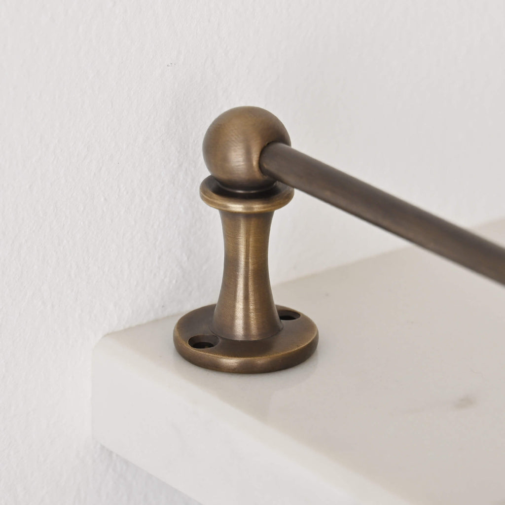 Classic Aged Brass Gallery Shelf Rail-Gallery Rails-Yester Home