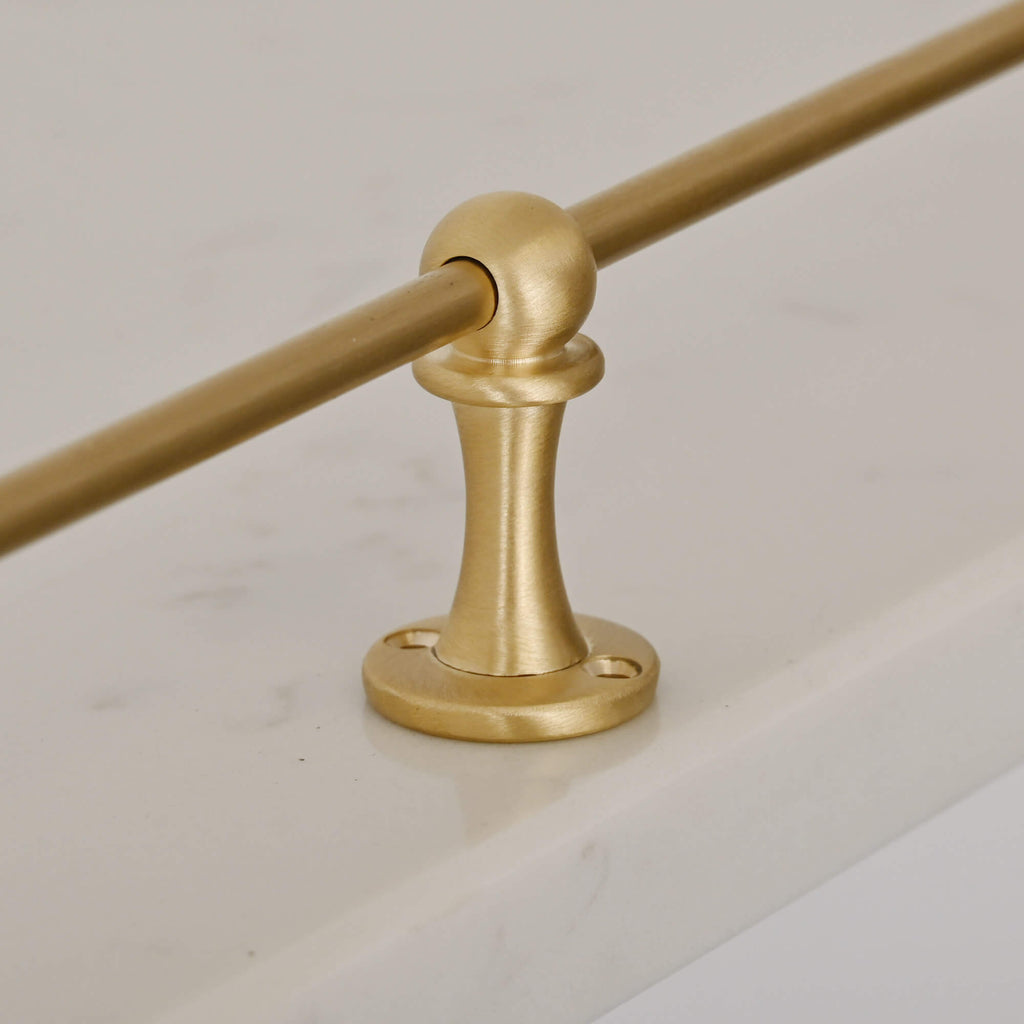 Classic Brushed Satin Brass Gallery Shelf Rail-Gallery Rails-Yester Home