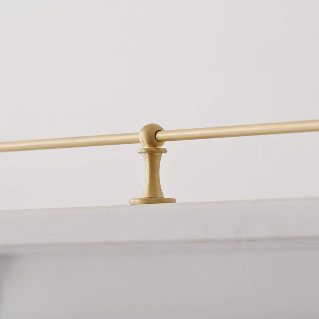 Classic Brushed Satin Brass Gallery Shelf Rail-Gallery Rails-Yester Home