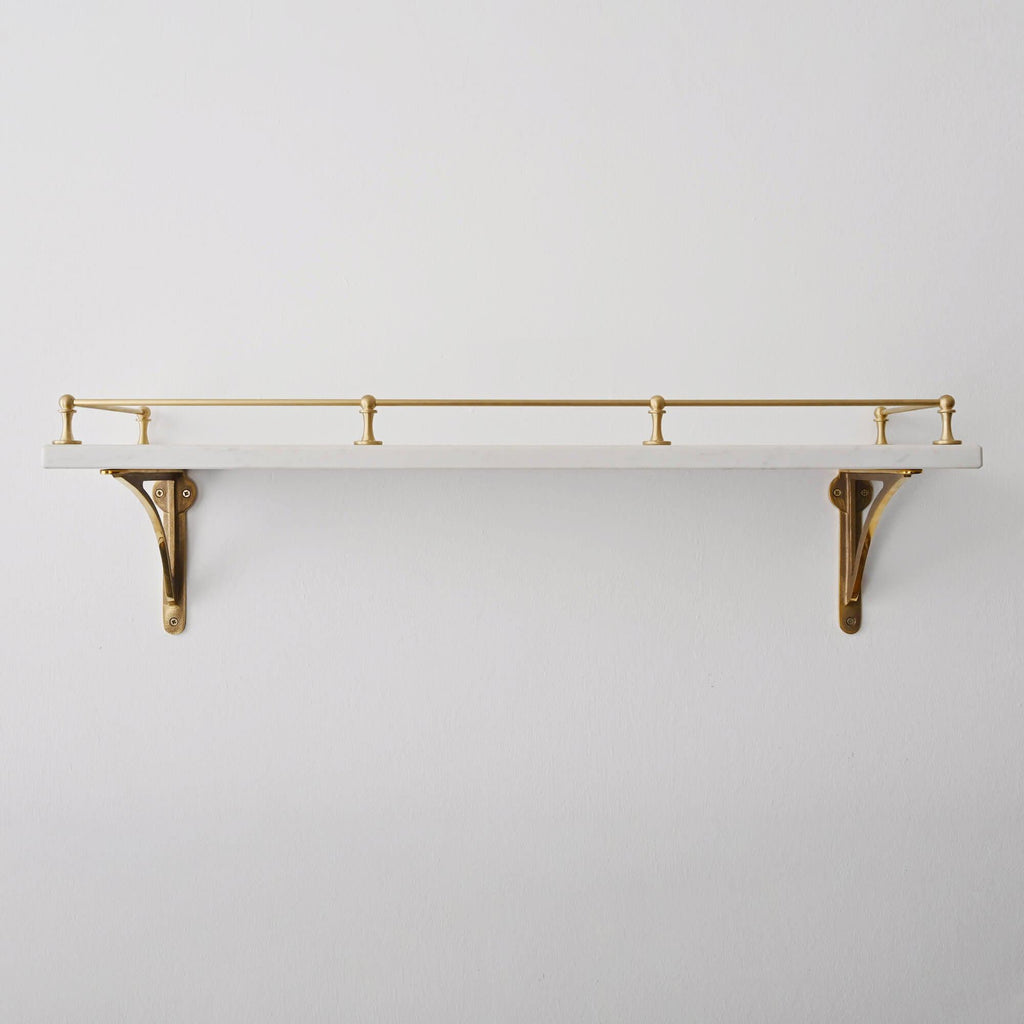 Classic Brushed Satin Brass Gallery Shelf Rail-Gallery Rails-Yester Home