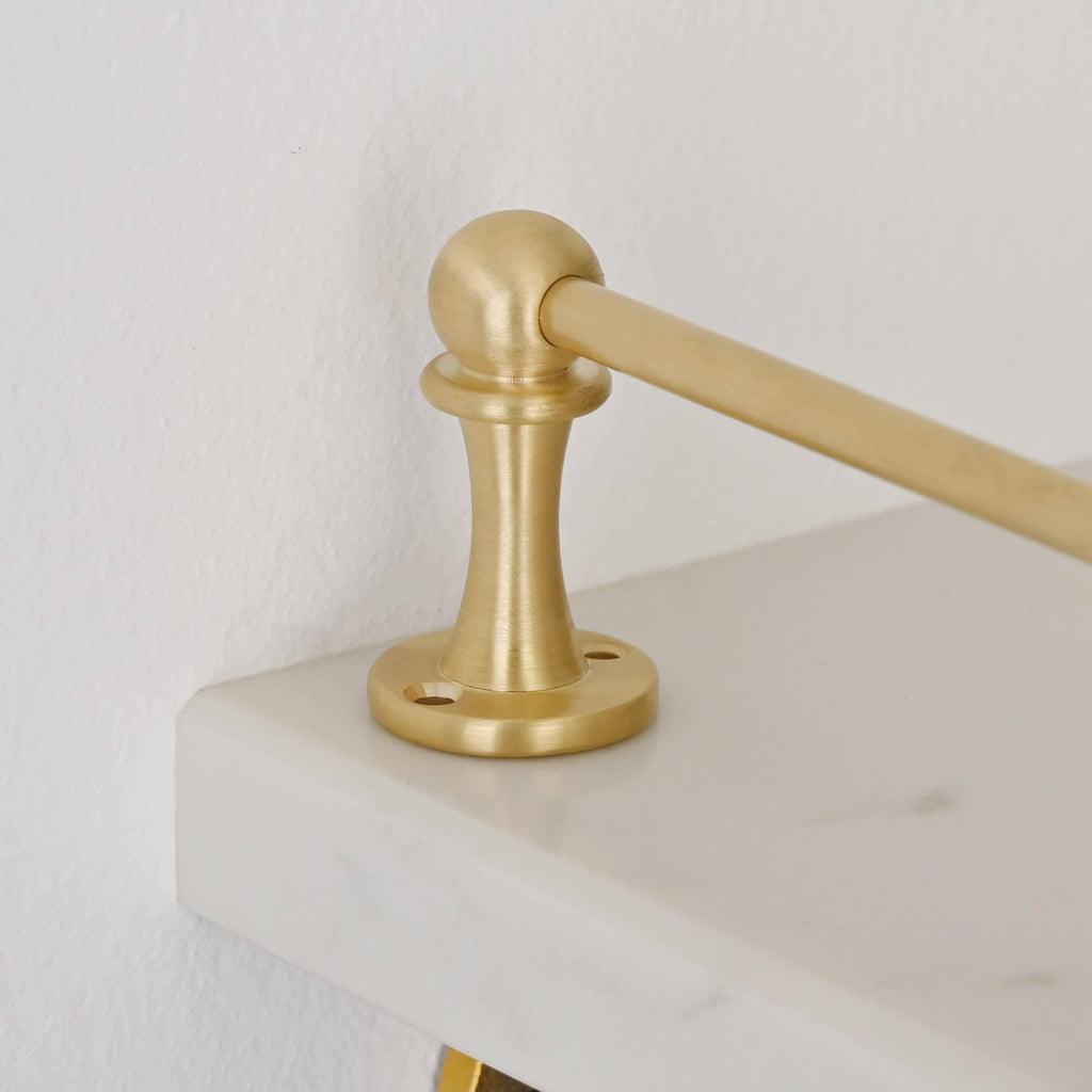 Classic Brushed Satin Brass Gallery Shelf Rail-Gallery Rails-Yester Home