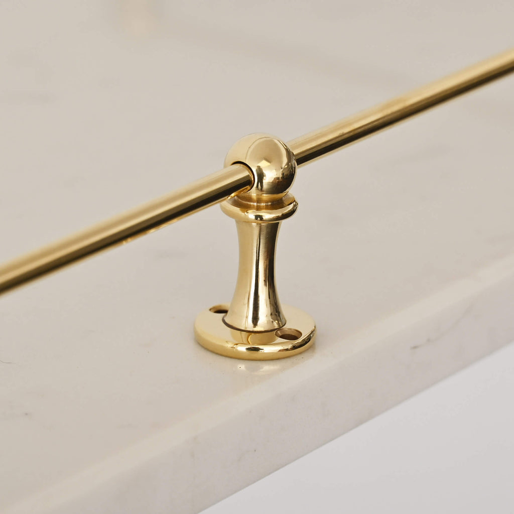 Classic Polished Brass Gallery Shelf Rail-Gallery Rails-Yester Home