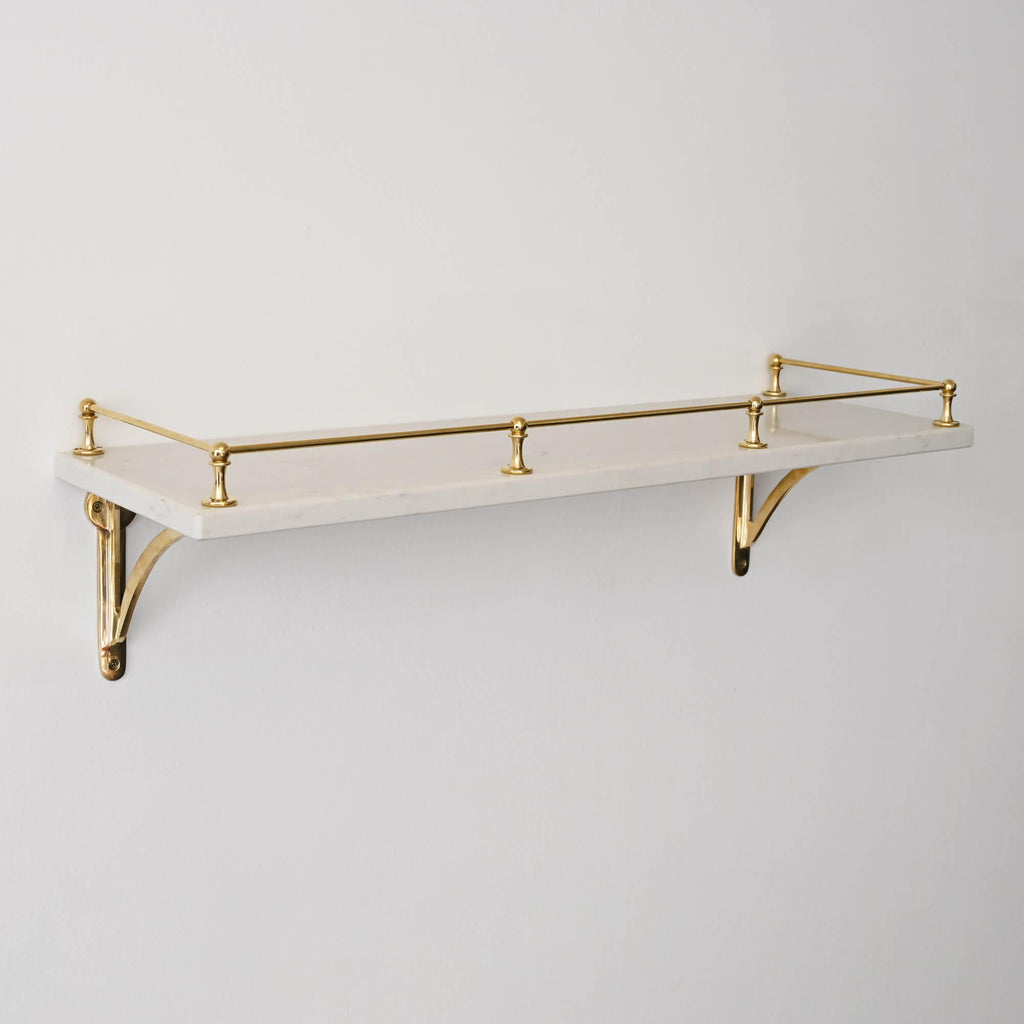 Classic Polished Brass Gallery Shelf Rail-Gallery Rails-Yester Home