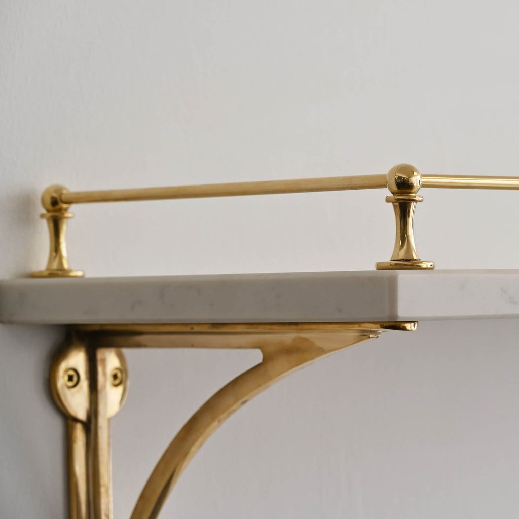 Classic Polished Brass Gallery Shelf Rail-Gallery Rails-Yester Home