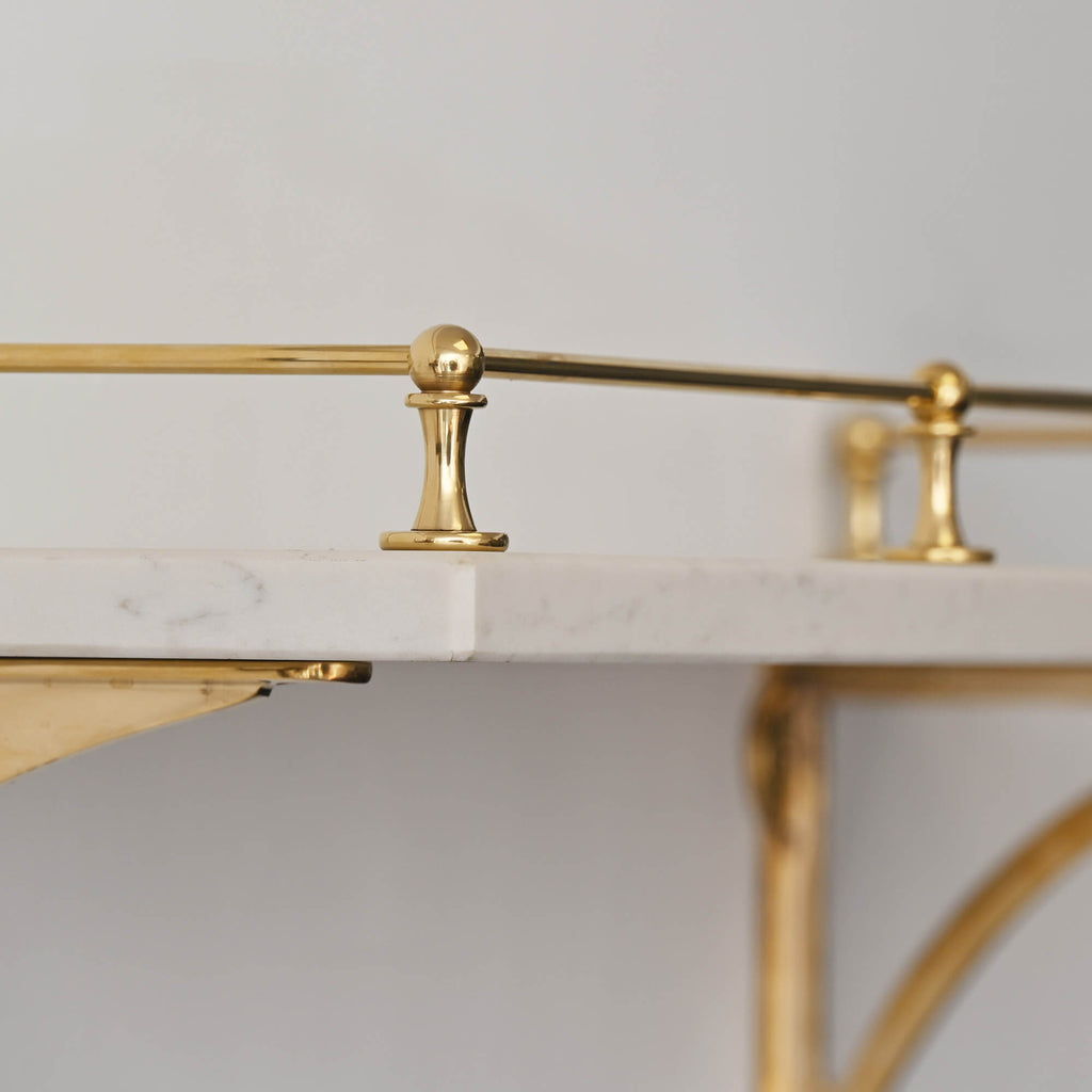 Classic Polished Brass Gallery Shelf Rail-Gallery Rails-Yester Home