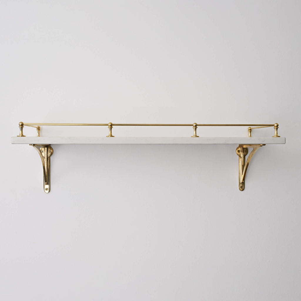 Classic Polished Brass Gallery Shelf Rail-Gallery Rails-Yester Home