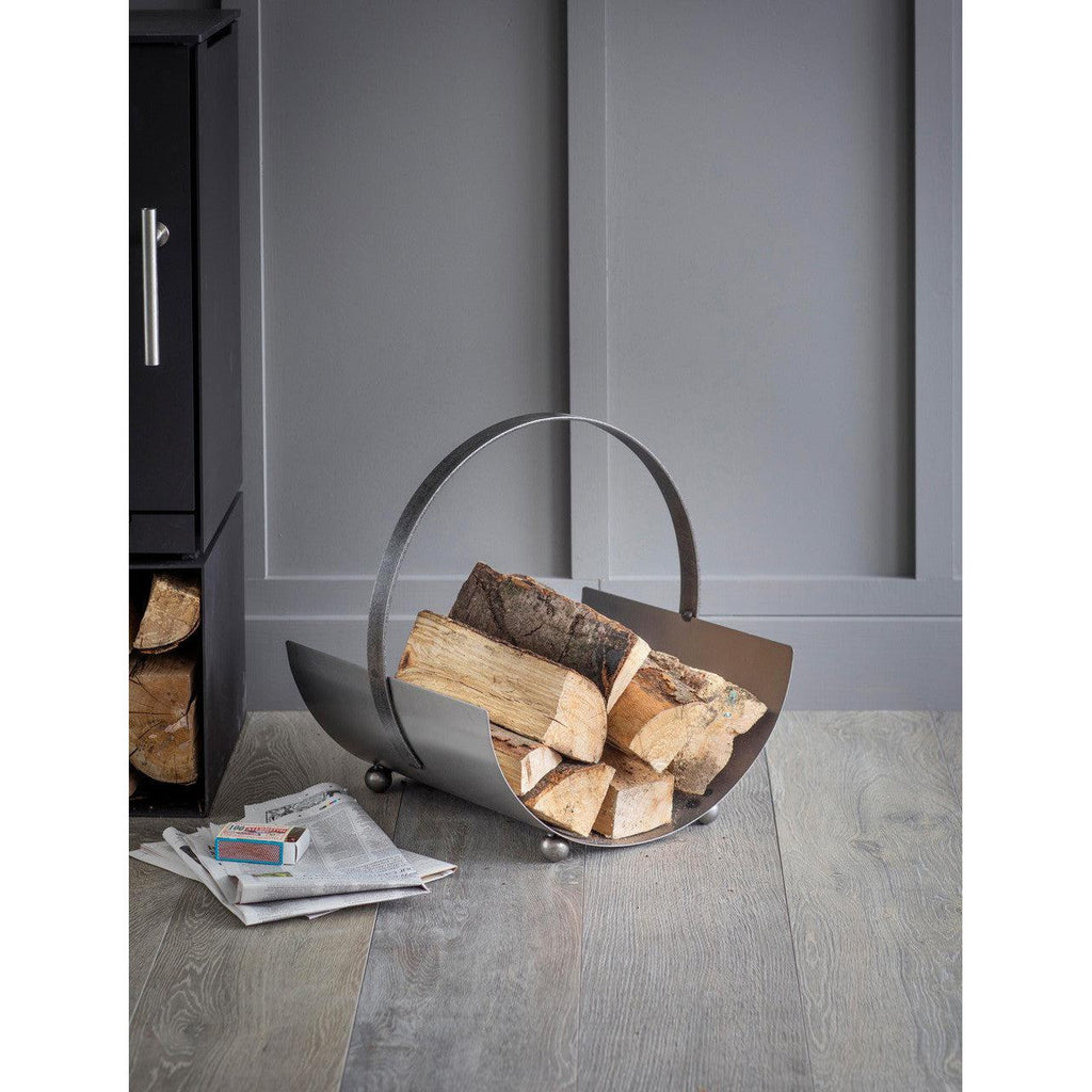 Classic Lodge Round Log Carrier | Small - Log Storage & Baskets - Garden Trading - Yester Home