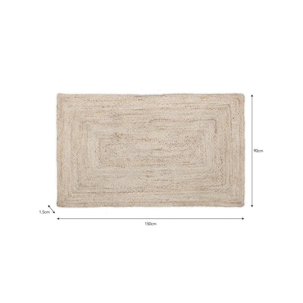 Classic Rectangular Jute Rug | 90x150cm PRE-ORDER Stock expected Late July - Rugs & Runners - Garden Trading - Yester Home