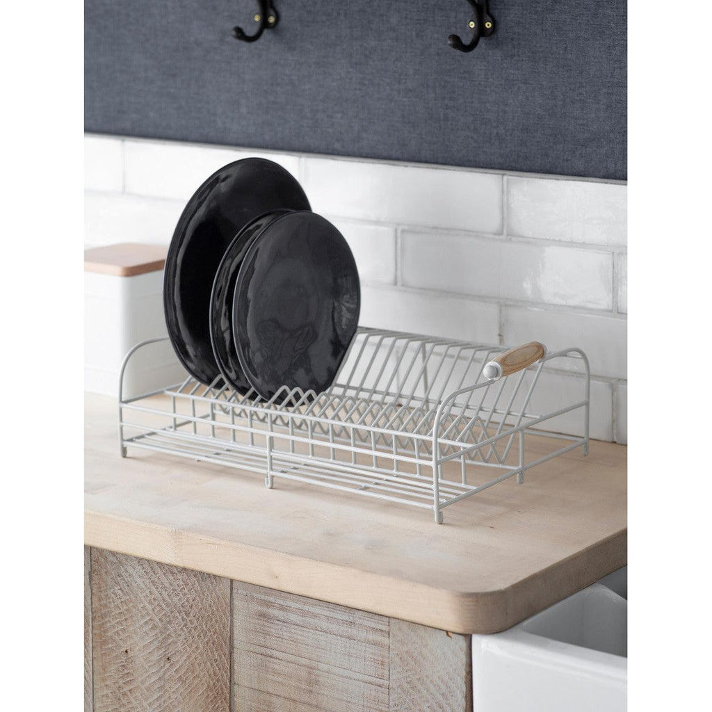 Classic Wire Dish Rack | Chalk - Kitchen Storage - Garden Trading - Yester Home