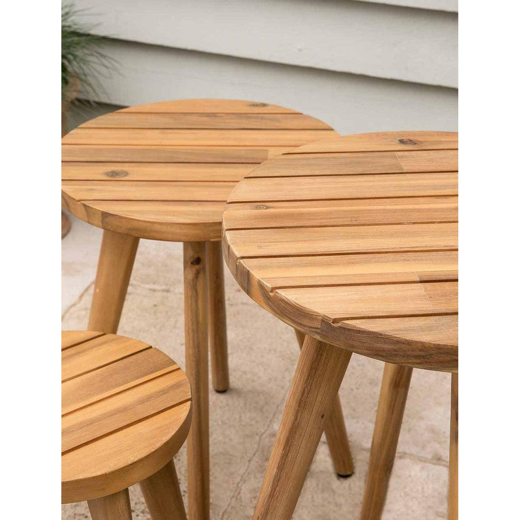 Cottenham Side Tables | Set of 3 | Natural - Outdoor Dining Tables & Sets - Garden Trading - Yester Home