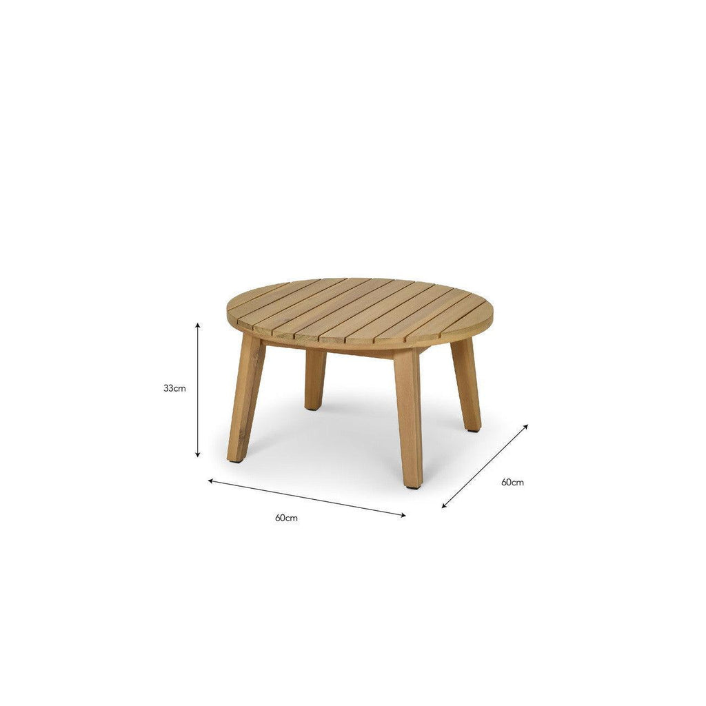 Durley Coffee Table I Small | Natural PRE-ORDER Stock expected Mid September - Outdoor Dining Tables & Sets - Garden Trading - Yester Home