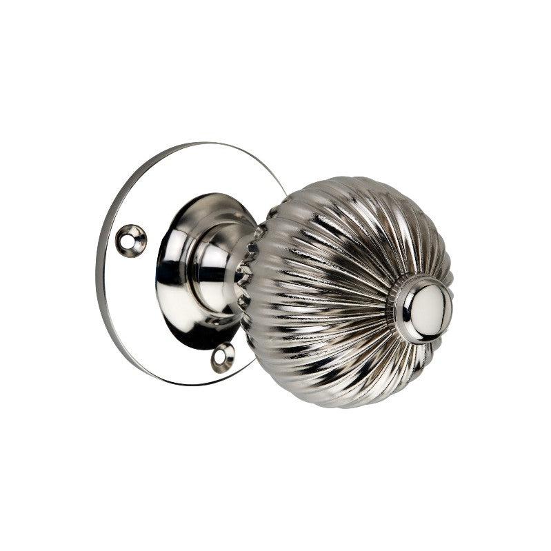 Regency Mortice Door Knob Polished Nickel-Mortice Door Knobs-Yester Home