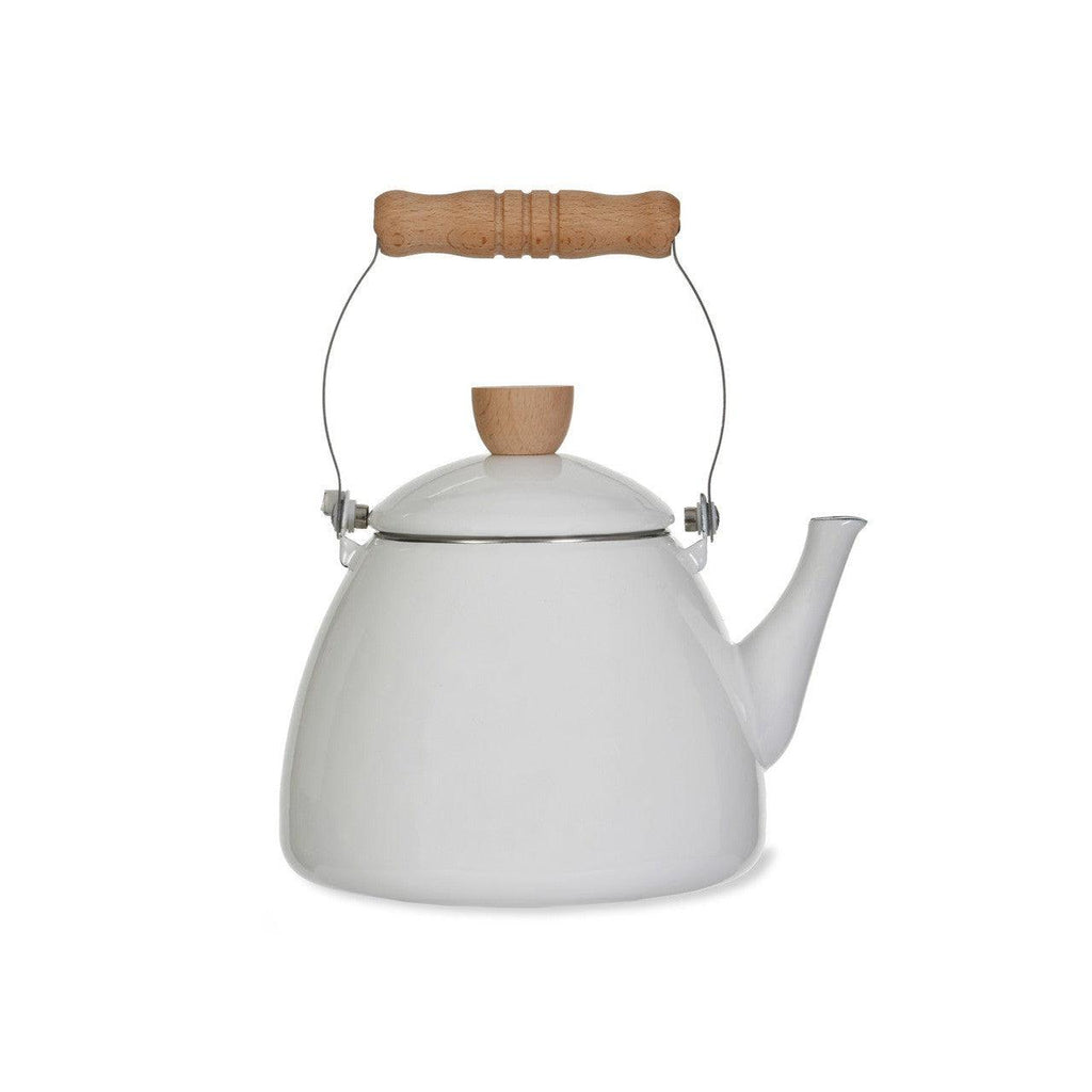 Enamel Stove Kettle | Warm White - Kitchen Accessories - Garden Trading - Yester Home