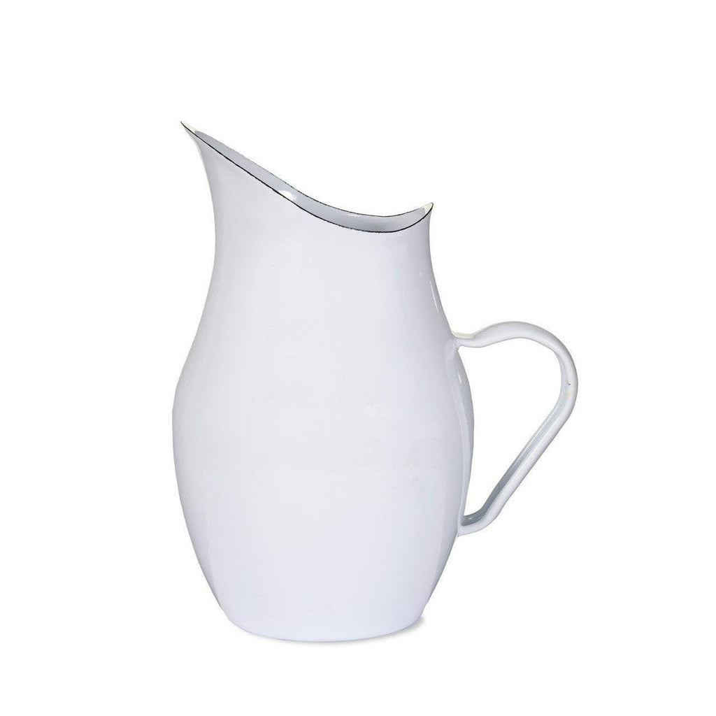 Enamel Water Pitcher | White - Serveware - Garden Trading - Yester Home