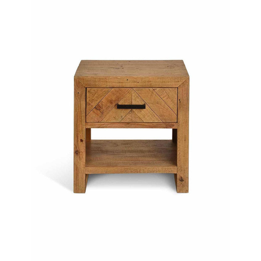 Fawley Chevron Bedside Table | Natural - Bedroom - Garden Trading - Yester Home