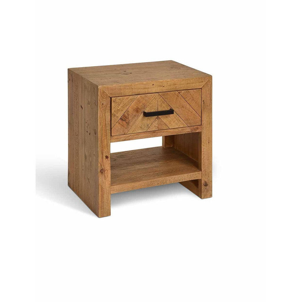 Fawley Chevron Bedside Table | Natural - Bedroom - Garden Trading - Yester Home