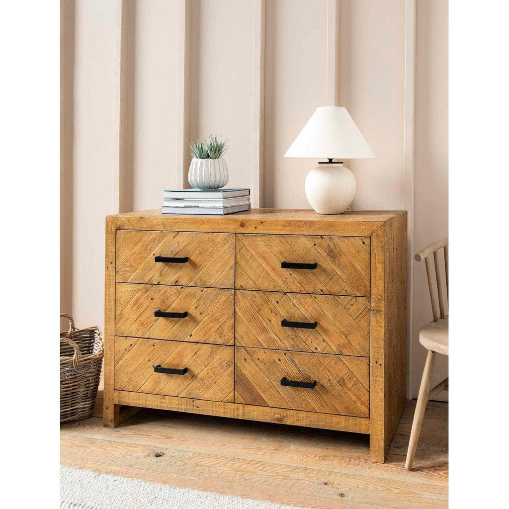 Fawley Chevron Chest of Drawers | Natural - Bedroom - Garden Trading - Yester Home