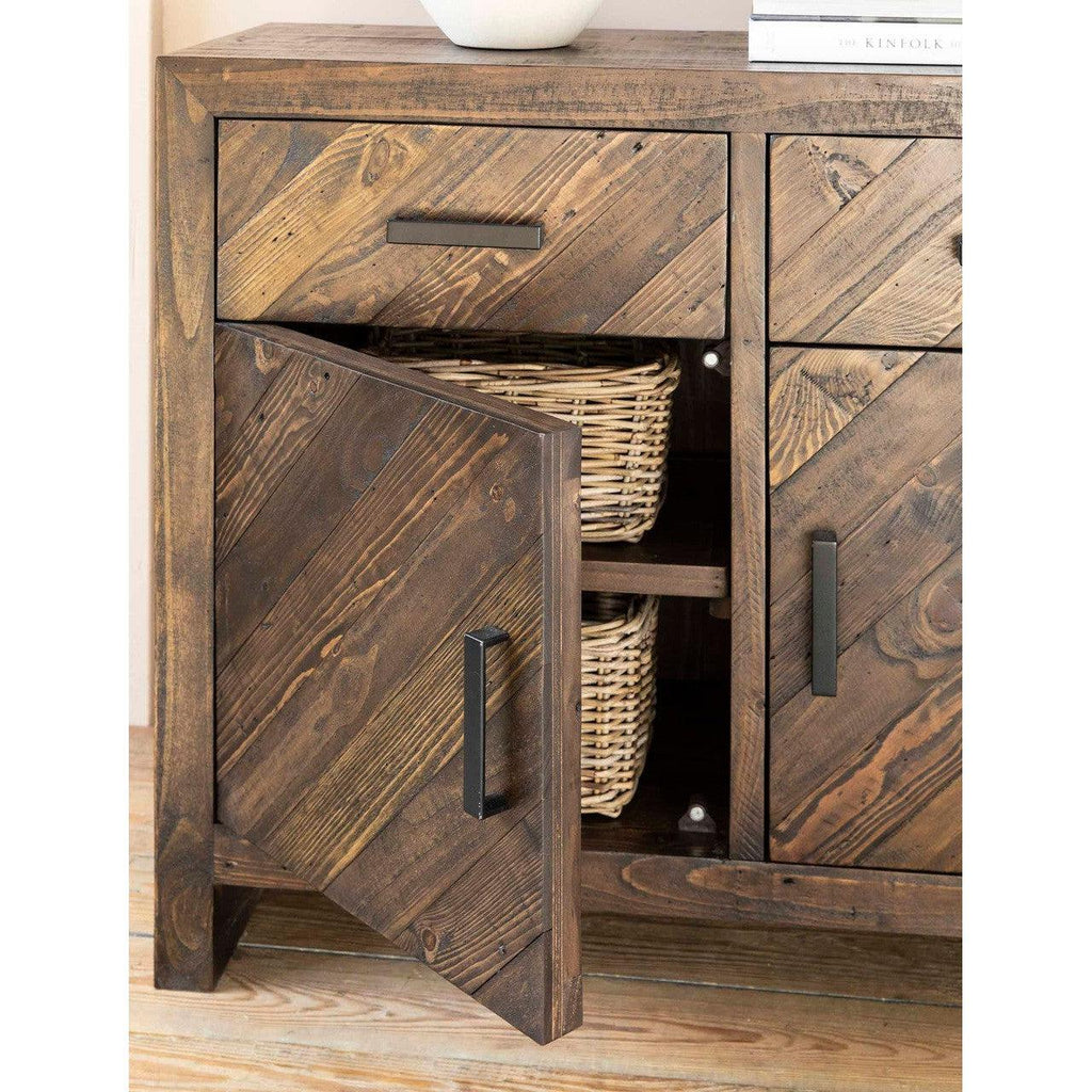 Fawley Chevron Sideboard | Antique Brown - Consoles & Sideboards - Garden Trading - Yester Home