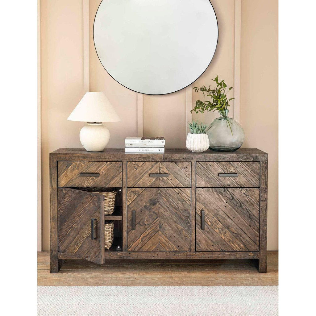 Fawley Chevron Sideboard | Antique Brown - Consoles & Sideboards - Garden Trading - Yester Home