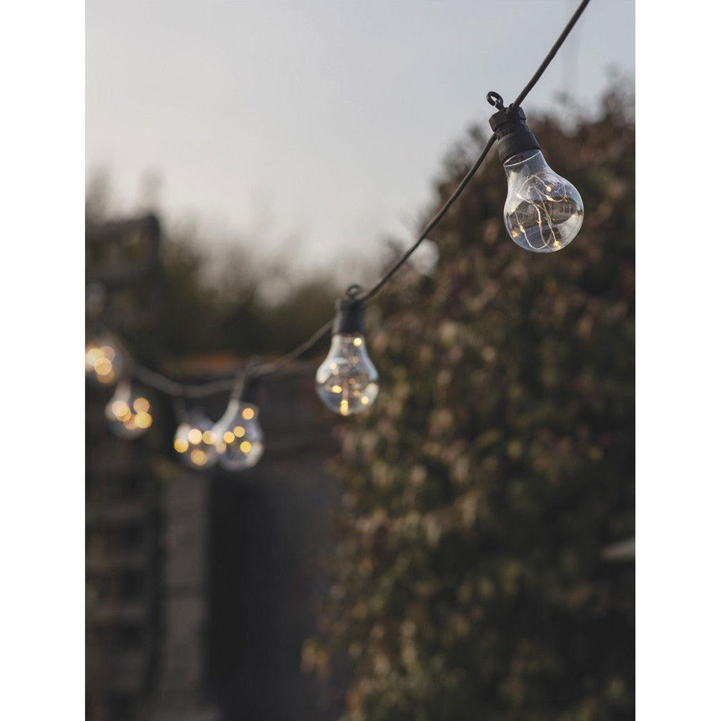 Festoon Lights | Classic Solar | 10 Bulbs | Black - Festoon Lights - Garden Trading - Yester Home