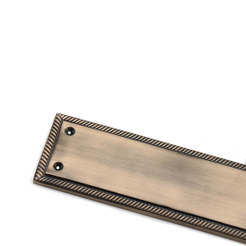 Georgian Finger Plate 285mm Antique Brass-Finger Plates & Letter Plates-Yester Home