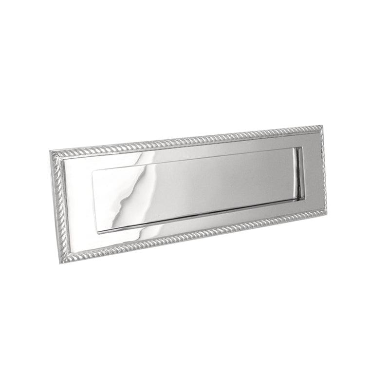 Georgian Letter Plate 250mm Polished Chrome-Finger Plates & Letter Plates-Yester Home