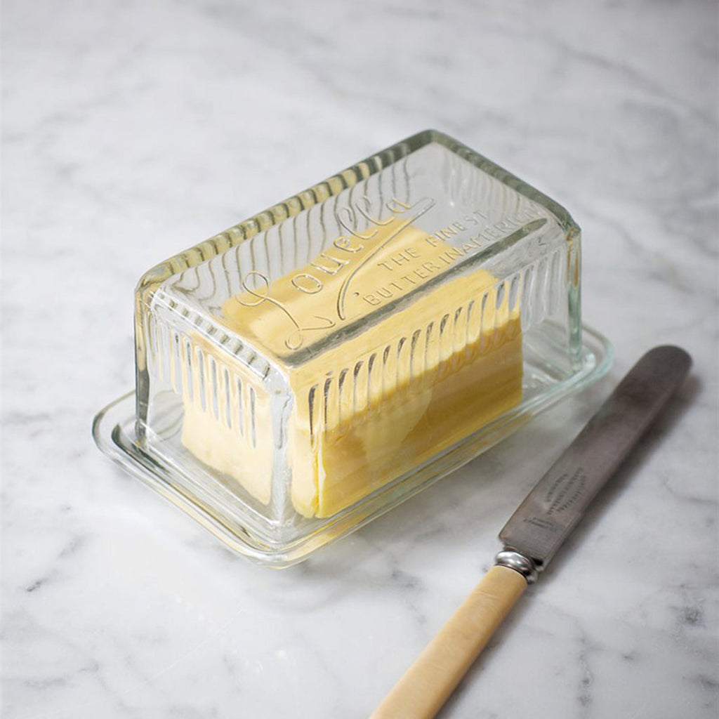 Glass Louella Butter Dish-Butter Dish-Yester Home