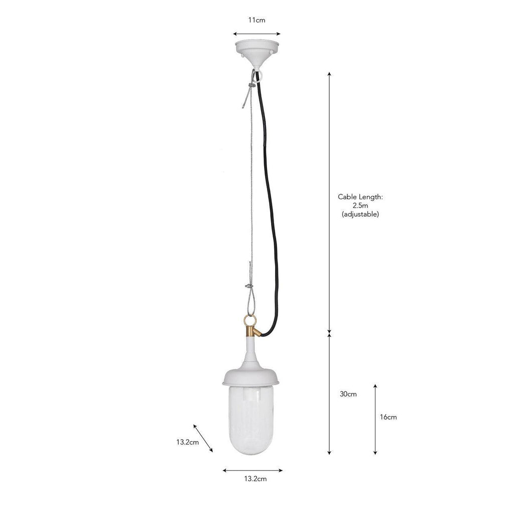 Harbour Outdoor Pendant in Lily White-Pendant Lights-Yester Home