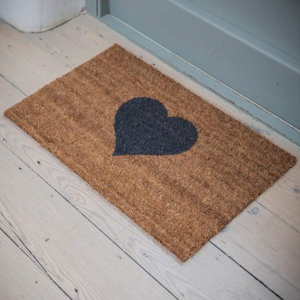 Heart Doormat-Doormats-Yester Home