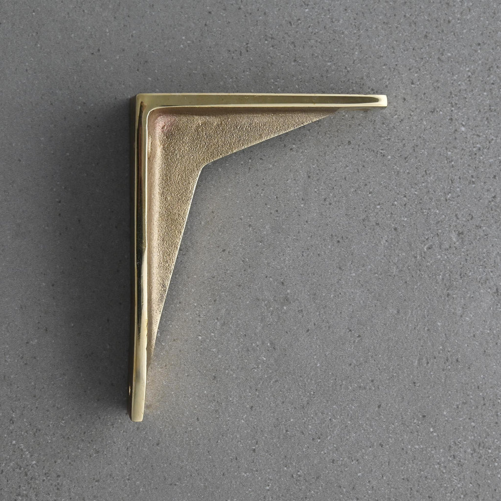 Heritage Solid Brass Shelf Bracket-Brass Shelf Brackets-Yester Home