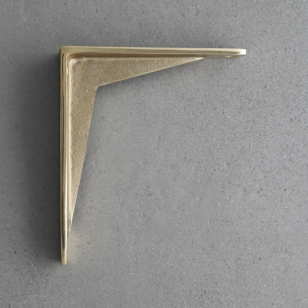 Heritage Solid Brass Shelf Bracket-Brass Shelf Brackets-Yester Home