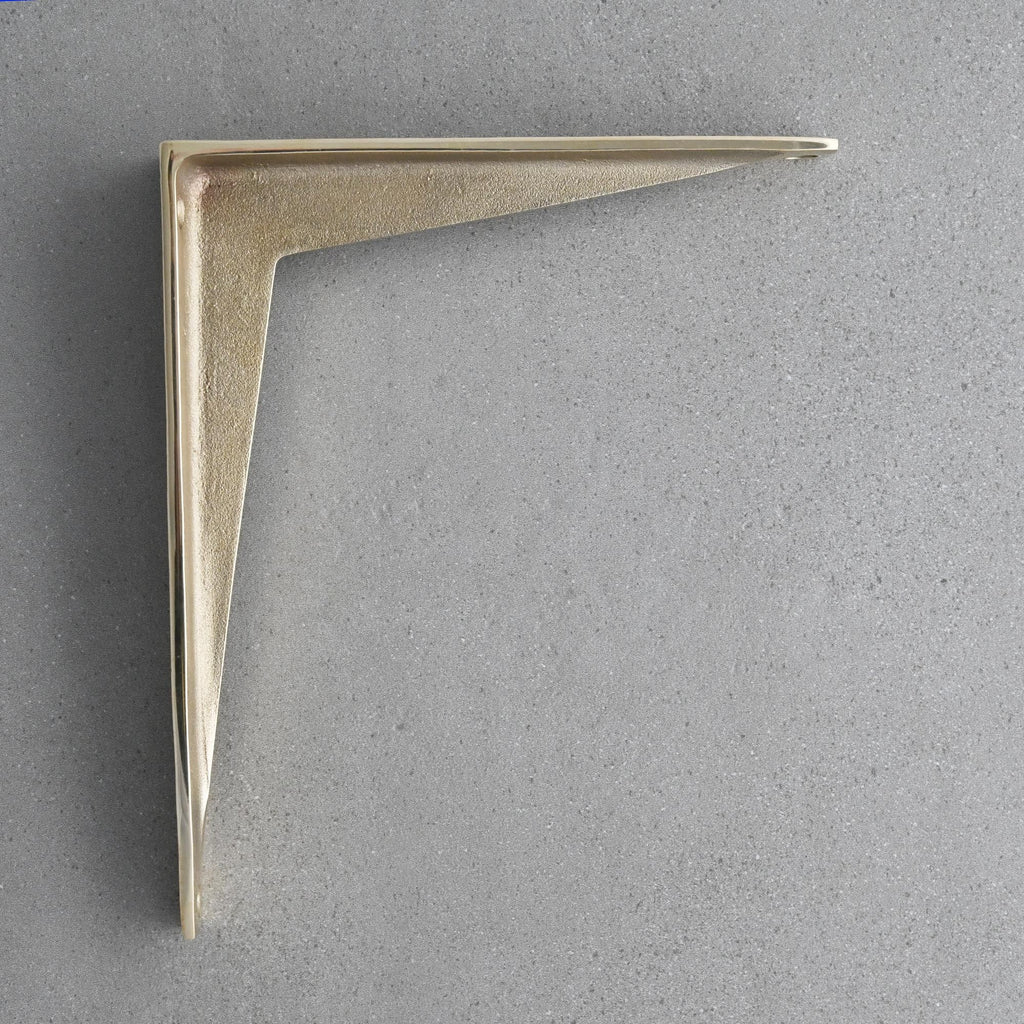 Heritage Solid Brass Shelf Bracket-Brass Shelf Brackets-Yester Home