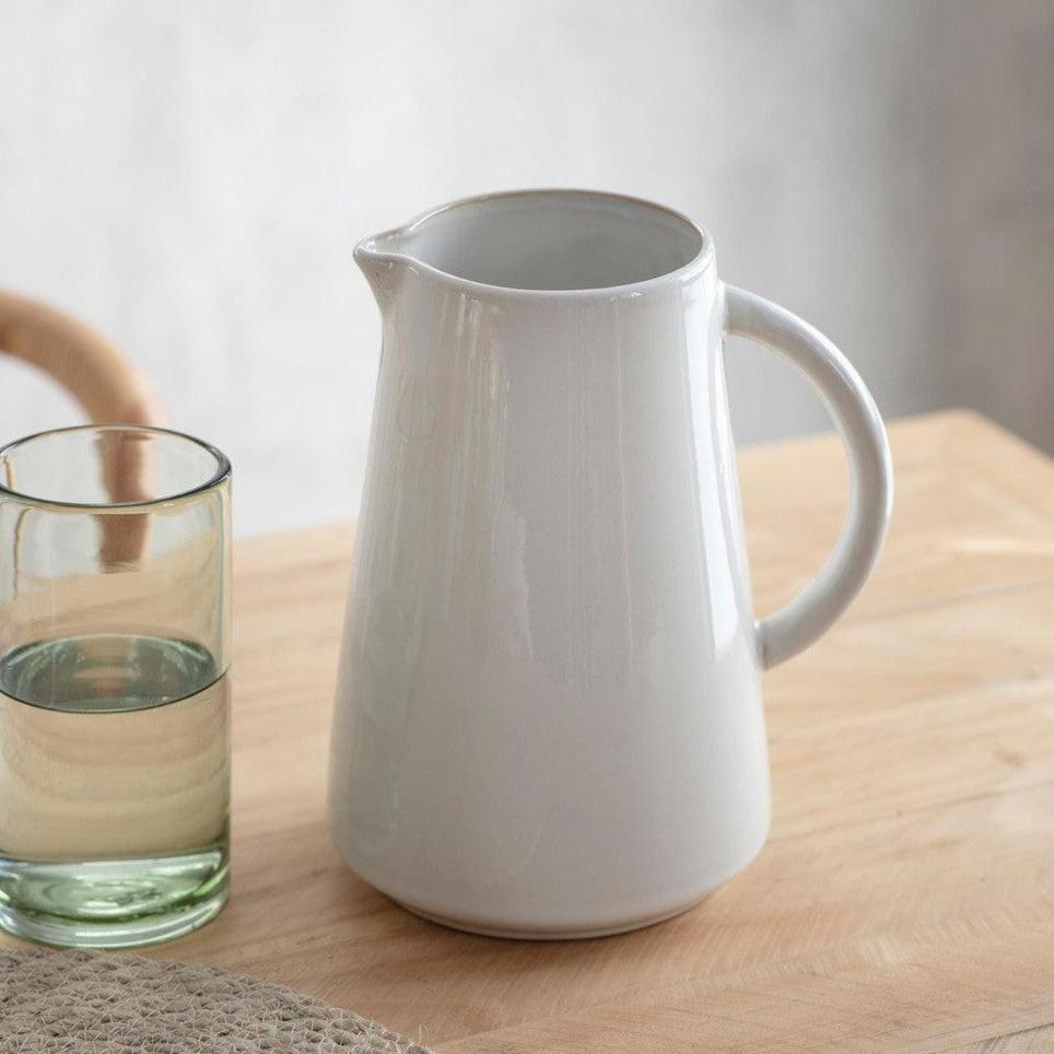 Ithaca Jug | White - Drinks & Barware - Garden Trading - Yester Home