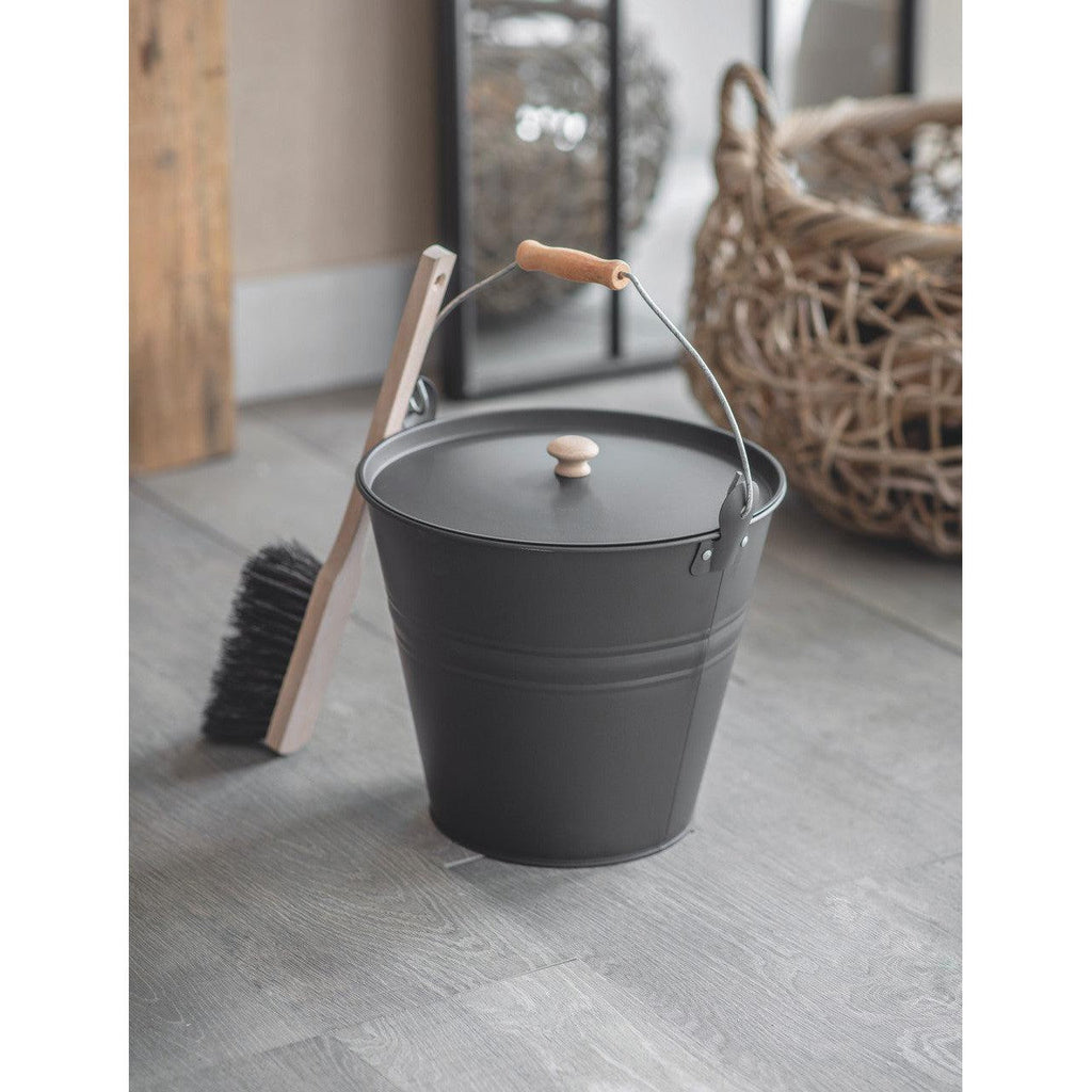 Jutland Fireside Bucket | Carbon - Fireside Accessories - Garden Trading - Yester Home