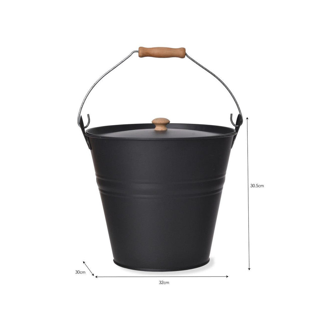 Jutland Fireside Bucket | Carbon - Fireside Accessories - Garden Trading - Yester Home