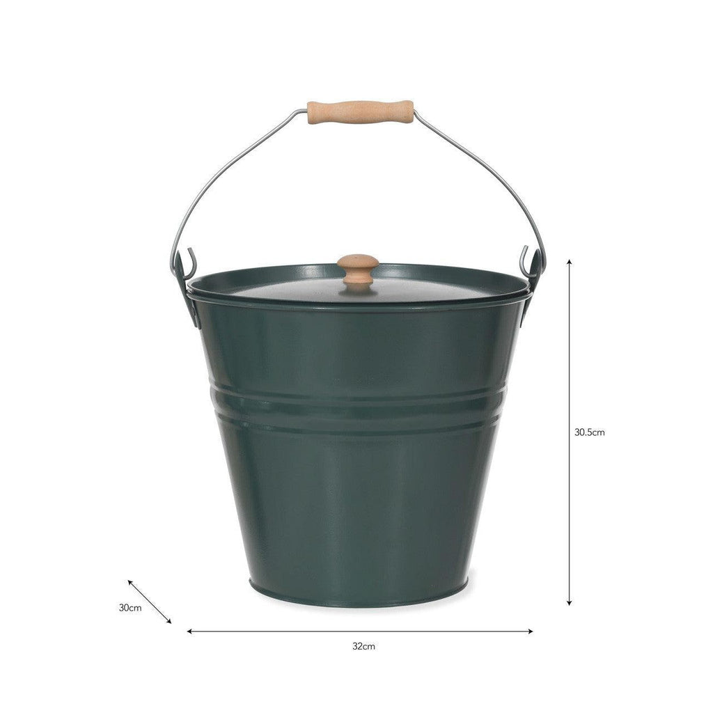 Jutland Fireside Bucket | Forest Green - Fireside Accessories - Garden Trading - Yester Home