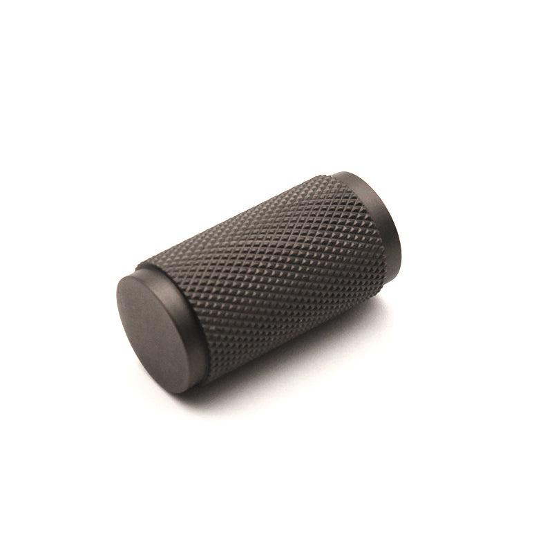 Knurled Cylinder Cupboard Pull Gunmetal Grey-Cupboard Pulls-Yester Home