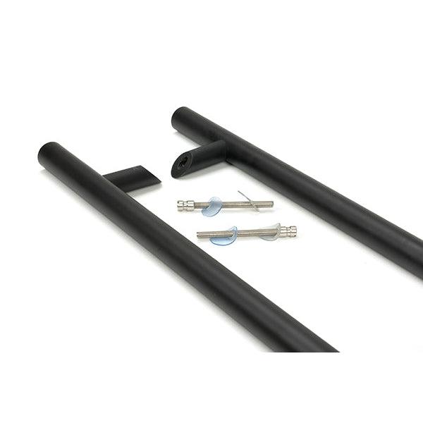 Matt Black (316) 0.6m Offset T Bar Handle B2B 32mm Ø | From The Anvil-Pull Handles-Yester Home