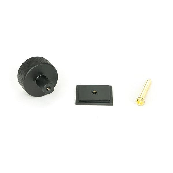 Matt Black Brompton Cabinet Knob - 32mm (Square) | From The Anvil-Cabinet Knobs-Yester Home