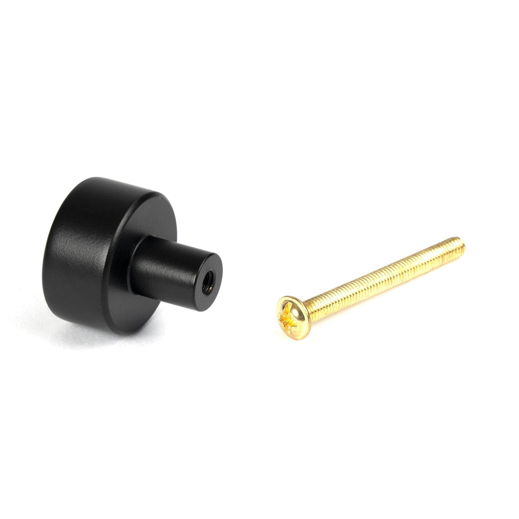 Matt Black Kelso Cabinet Knob - 25mm (No rose) | From The Anvil-Cabinet Knobs-Yester Home