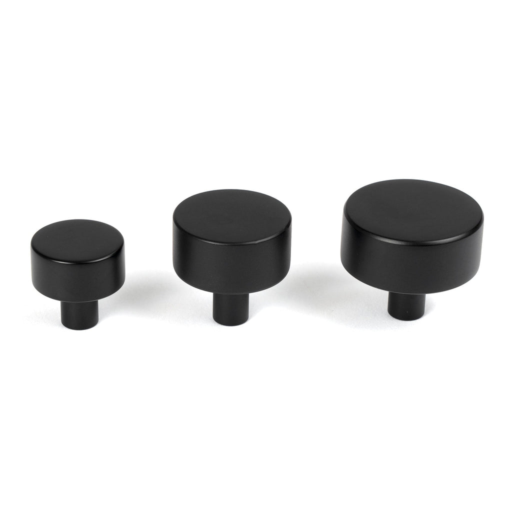 Matt Black Kelso Cabinet Knob - 25mm (No rose) | From The Anvil-Cabinet Knobs-Yester Home