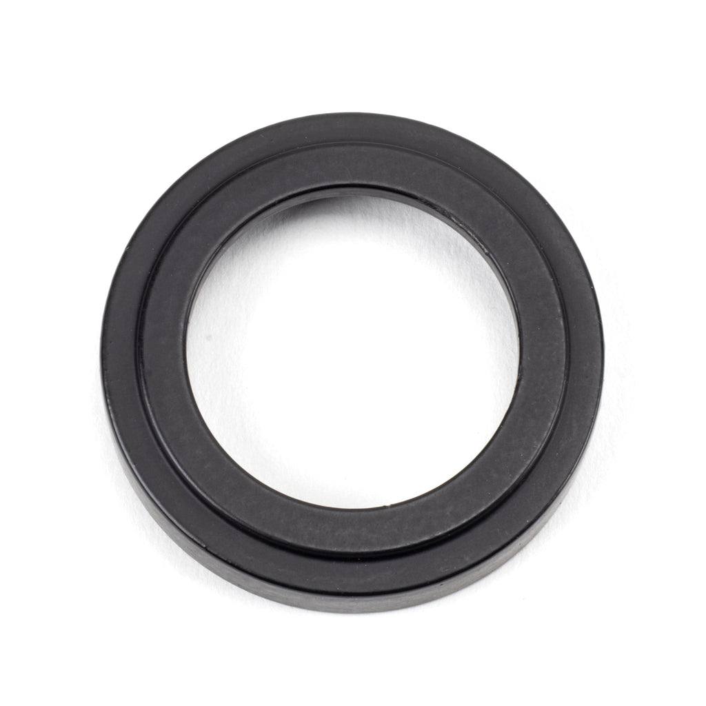 Matt Black Round Escutcheon (Art Deco) | From The Anvil-Escutcheons-Yester Home