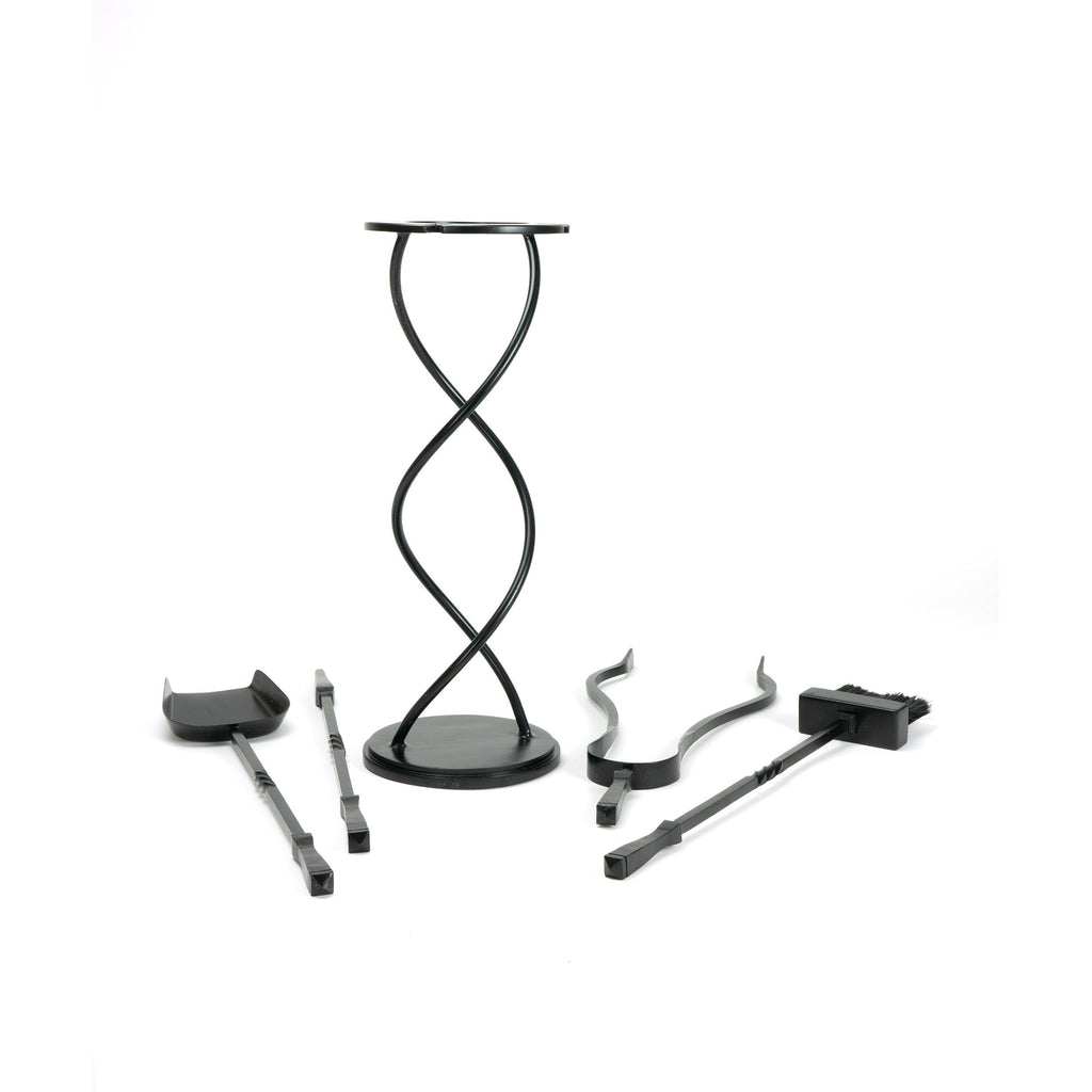 Matt Black Spiral Companion Set - Avon Tools | From The Anvil-Companion Sets-Yester Home