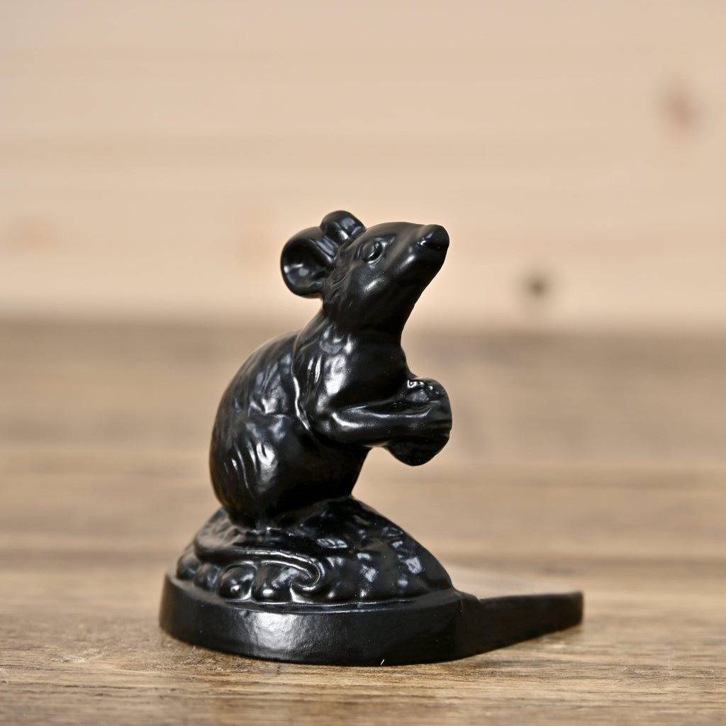 Mouse Cast Iron Door Wedge-Door Stops-Yester Home