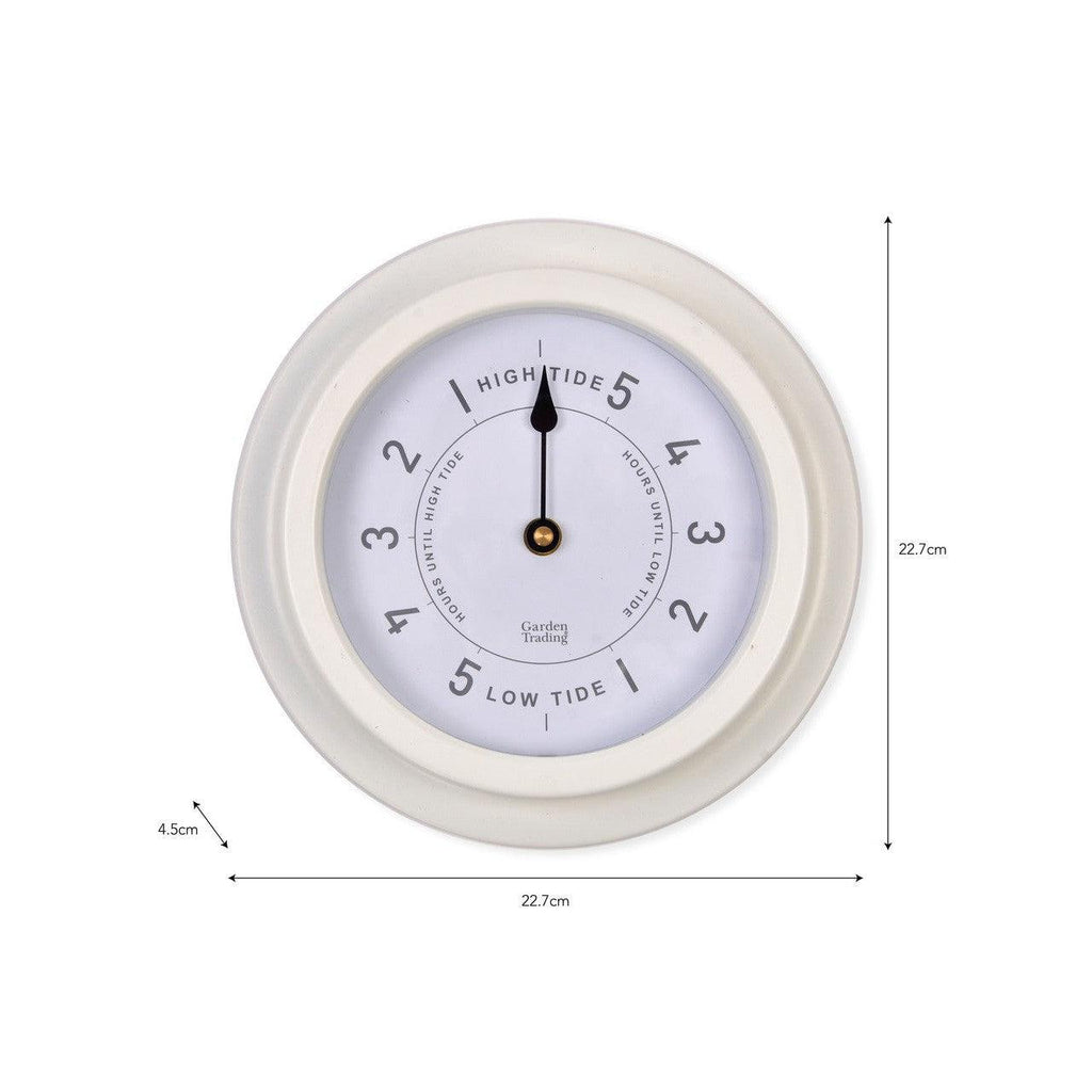 Narberth Tide Clock | 22.7cm | Lily White PRE-ORDER Stock expected Late June - Clocks & Weather - Garden Trading - Yester Home