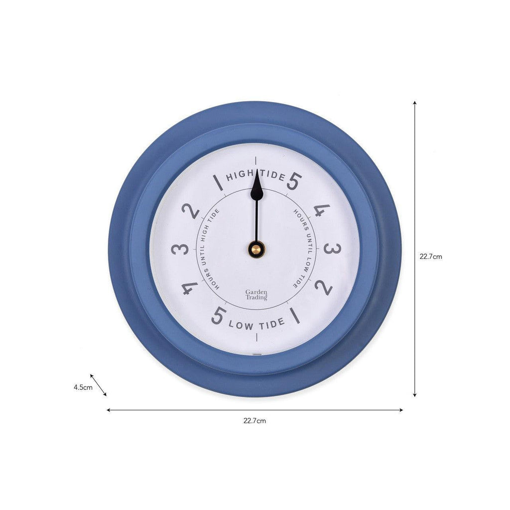 Narberth Tide Clock | 22.7cm | Lulworth Blue PRE-ORDER Stock expected Late June - Clocks & Weather - Garden Trading - Yester Home