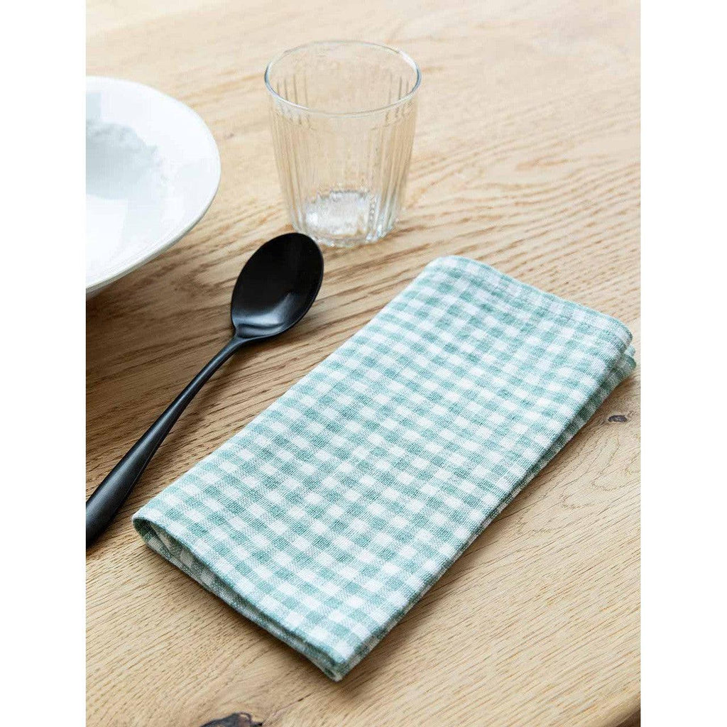 Oaksey Checked Napkins | Set of 4 | Rosemary PRE-ORDER Stock expected Late August - Cooking & Baking - Garden Trading - Yester Home