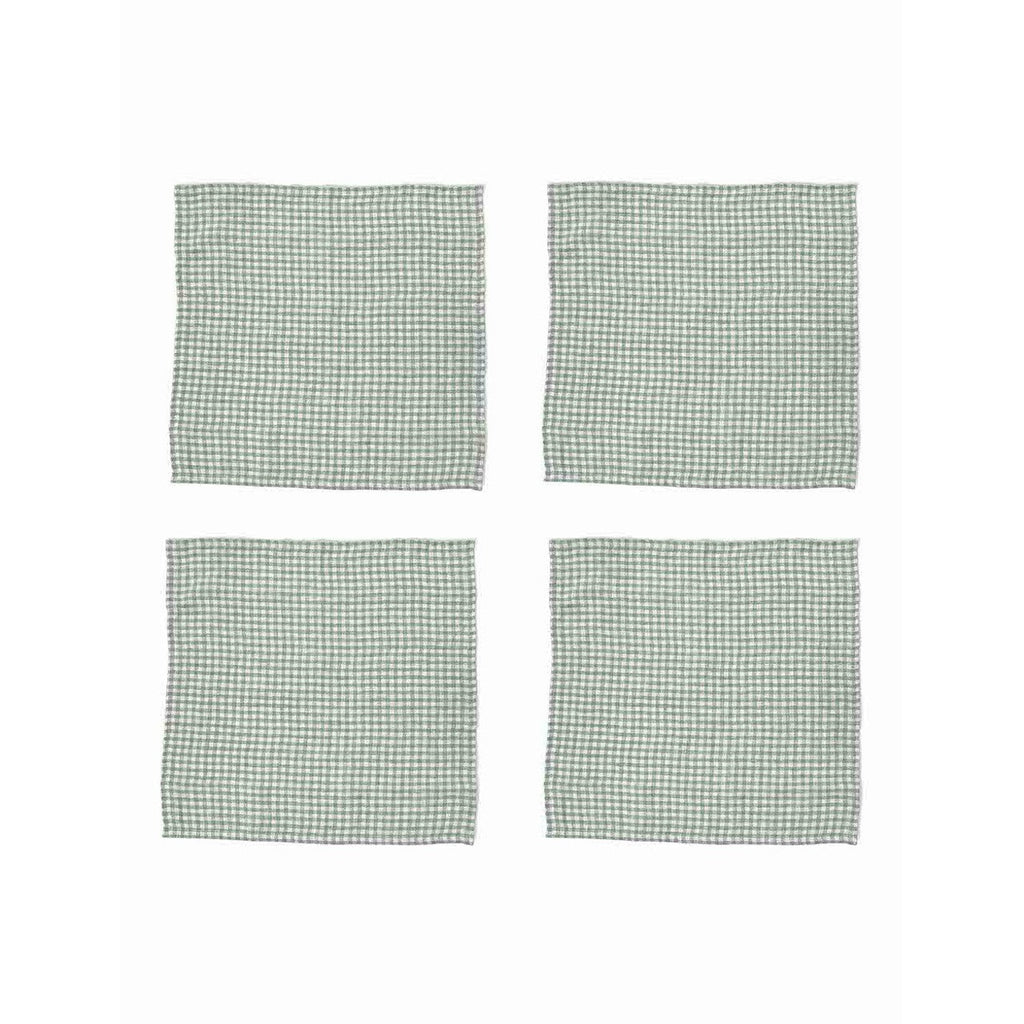 Oaksey Checked Napkins | Set of 4 | Rosemary PRE-ORDER Stock expected Late August - Cooking & Baking - Garden Trading - Yester Home